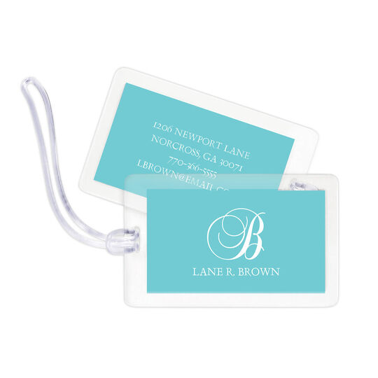 Elegant Initial Luggage Tags